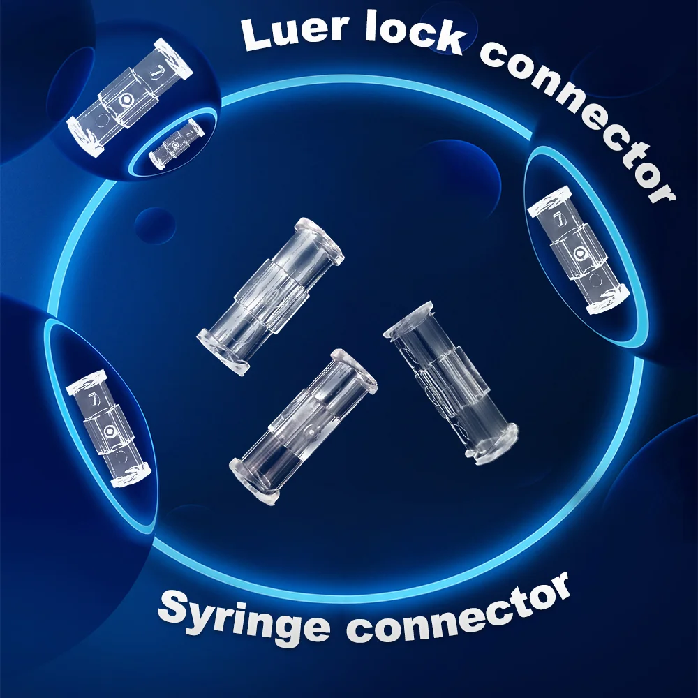 100 шт./кор. соединитель с резьбой Люэра материал Pp прозрачный шприц двухсторонний