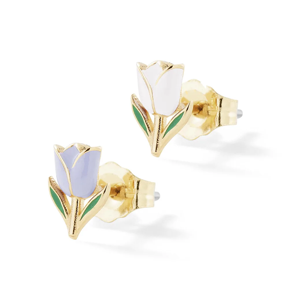 

Cute Romantic Enamel Daisy Flower Earrings for Women Drop Oil Irregular Geometric Female Studs Earrings Ear Piercing Jewelry