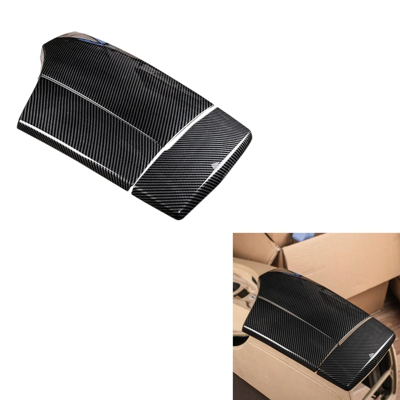 

Carbon Fiber Center Console Armrest Box Panel Cover Trim Decoration Stickers for-BMW 5 Series 520I 525Li E60 05-10 LHD