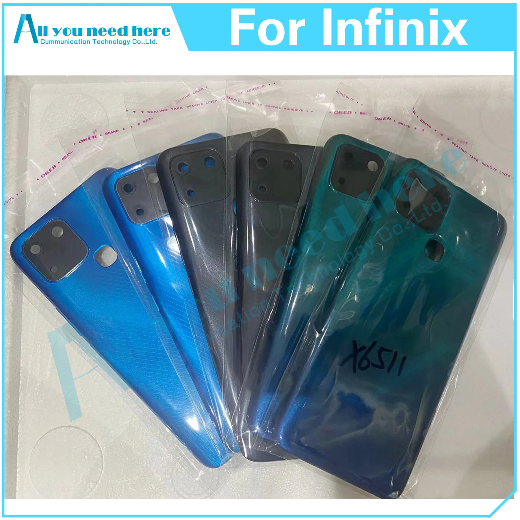 

For Infinix Smart 6 X6511 X6511B X6511E Back Cover Door Housing Case Rear Cover Battery Cover For Smart6 Replacement