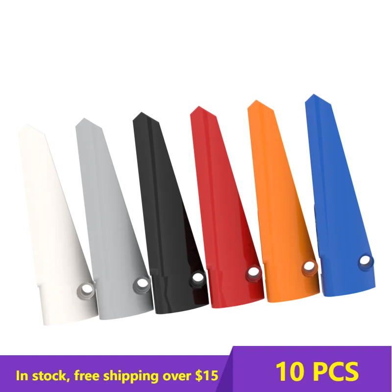 

10PCS MOC Bricks 64393 Panel Fairing #6 Long Smooth Side B For Building Blocks Parts Classic Brand Kids DIY High-Tech Parts Toys