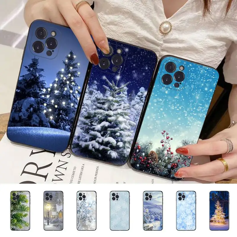 

Winter snow Merry Christmas Phone Case for iPhone 11 12 13 mini pro XS MAX 8 7 6 6S Plus X 5S SE 2020 XR case