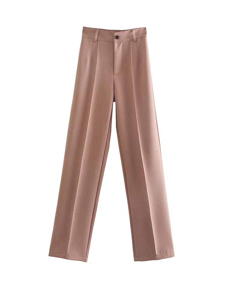 

New Summer Office Lady Casual Blue Suit Pants Female Classic Black Trousers Women Streetwear Trendy Straight-leg Pant High Waist