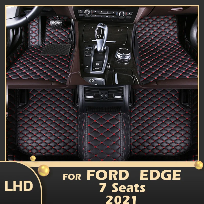 

Car Floor Mats For Ford Edge Seven Seats 2021 Custom Auto Foot Pads Automobile Carpet Cover Interior Accessories