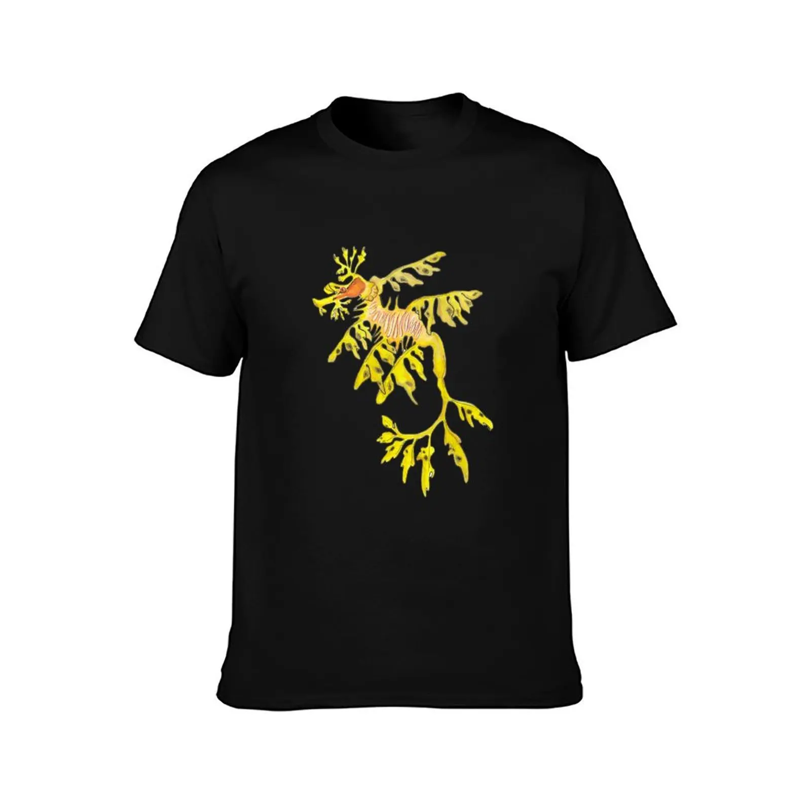 Фото Футболка Leafy Seadragon (Phycodurus eques) однотонная, большого размера, для высоких и крупных людей. №2