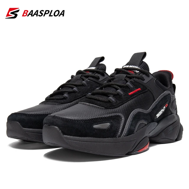 Baasploa Lightweight Running Shoes For Men 2023 Men's Designer Leather Casual Sneakers Lace Up Male Outdoor Sports Shoe Tennis 5
