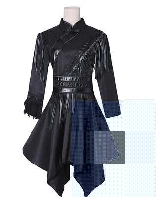 

Mongolian dance leather tassel watch performance clothing