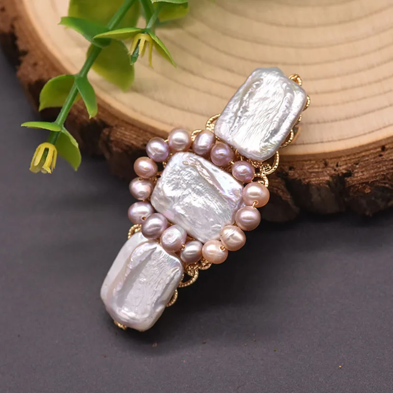 Пресноводный жемчуг барочный ювелирные изделия заколка для волос невесты