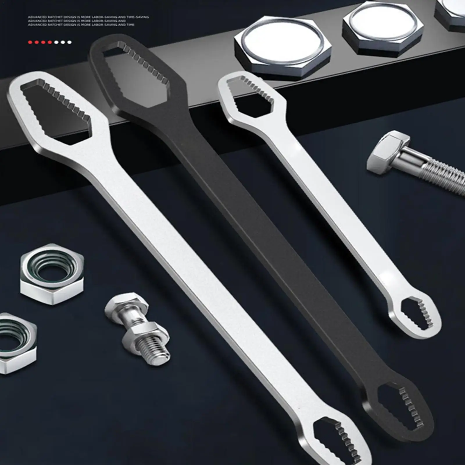 

8-22mm Universal Double Head Plum Wrench Tool Multifunctional Double Head Self-tightening Glasses Adjustable Wrench Hand Tools