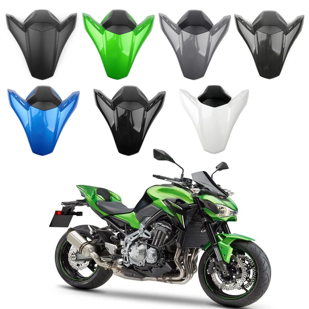

ABS Rear Seat Fairing Cover Cowl Fits For Kawasaki Z900 Z ABS 2017 2018 2019 2020 Black