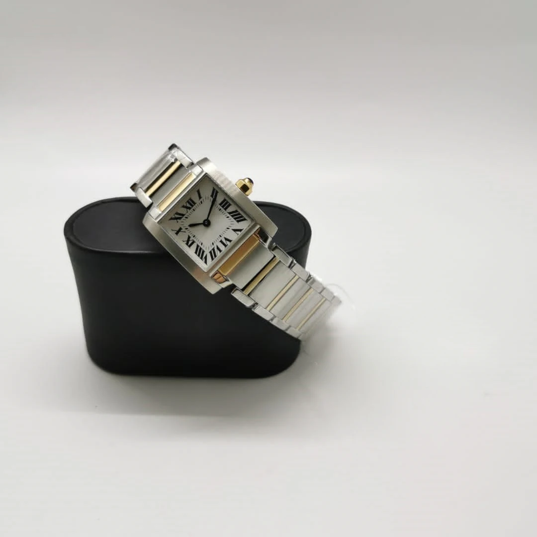 

Lady Quartz Watch Sapphire Glass Stainless Steel Two Tone Golden Silver Bracelet Case Women Female Wristwatches AAA+