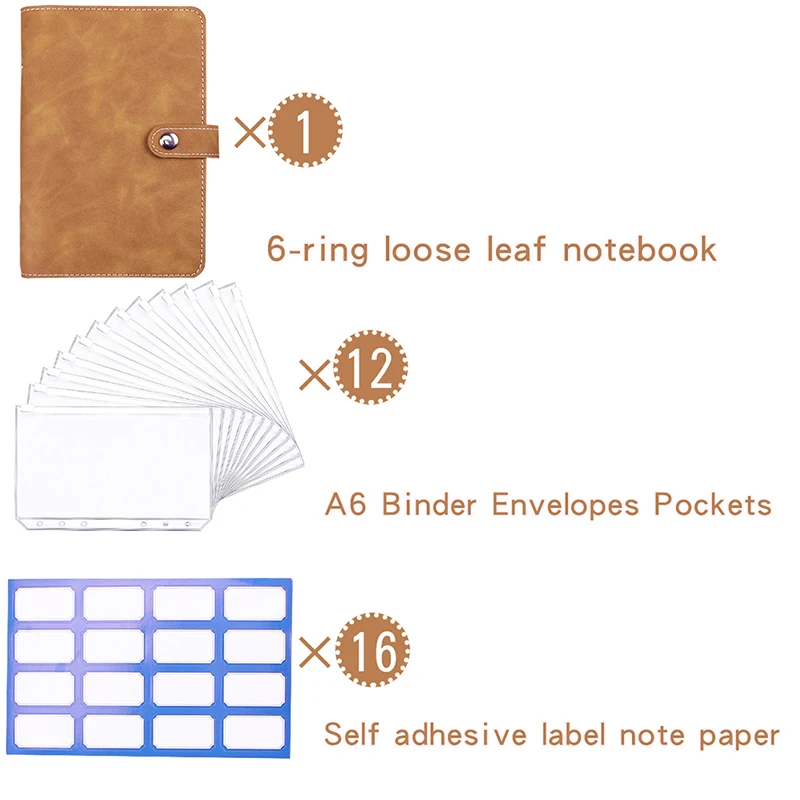 

A6 Cash Envelopes Planner Organizer Budget Binder with Cash Envelopes Budget Sheets Bubble Mailer Envelopes Bags