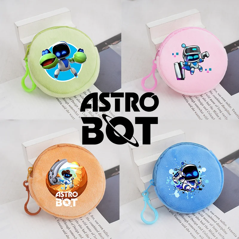 Astro Bot Boy плюшевый круглый кошелек для монет с мультяшным принтом сумка девочек
