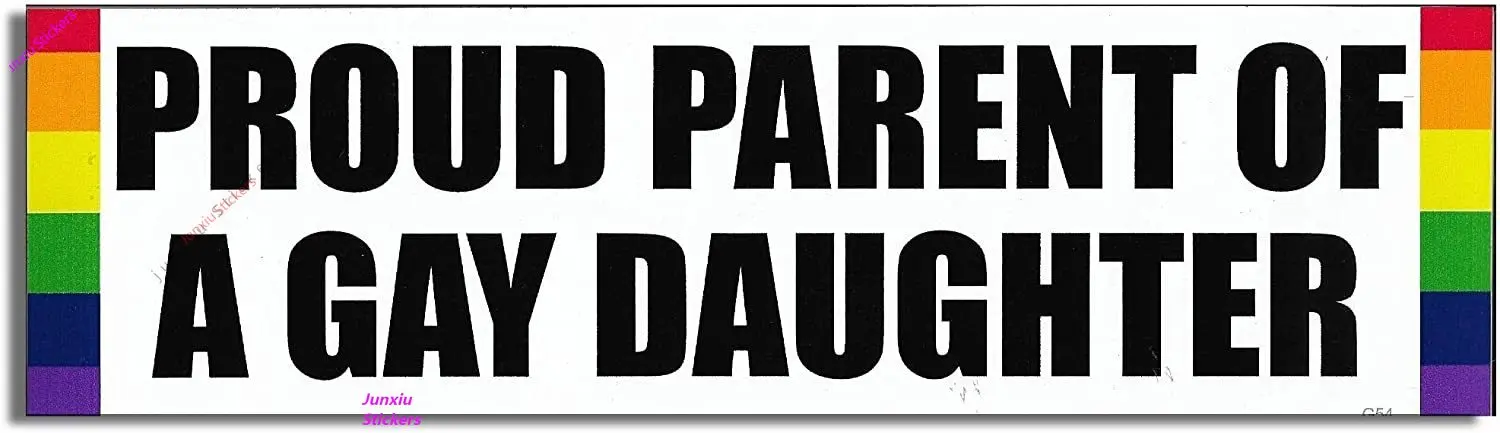 

«Гордый родитель дочери геев», новинка, гей гордость, автомобиль, бампер, магнит/наклейка ЛГБТ, для автомобилей, грузовиков для взрослых KK10cm