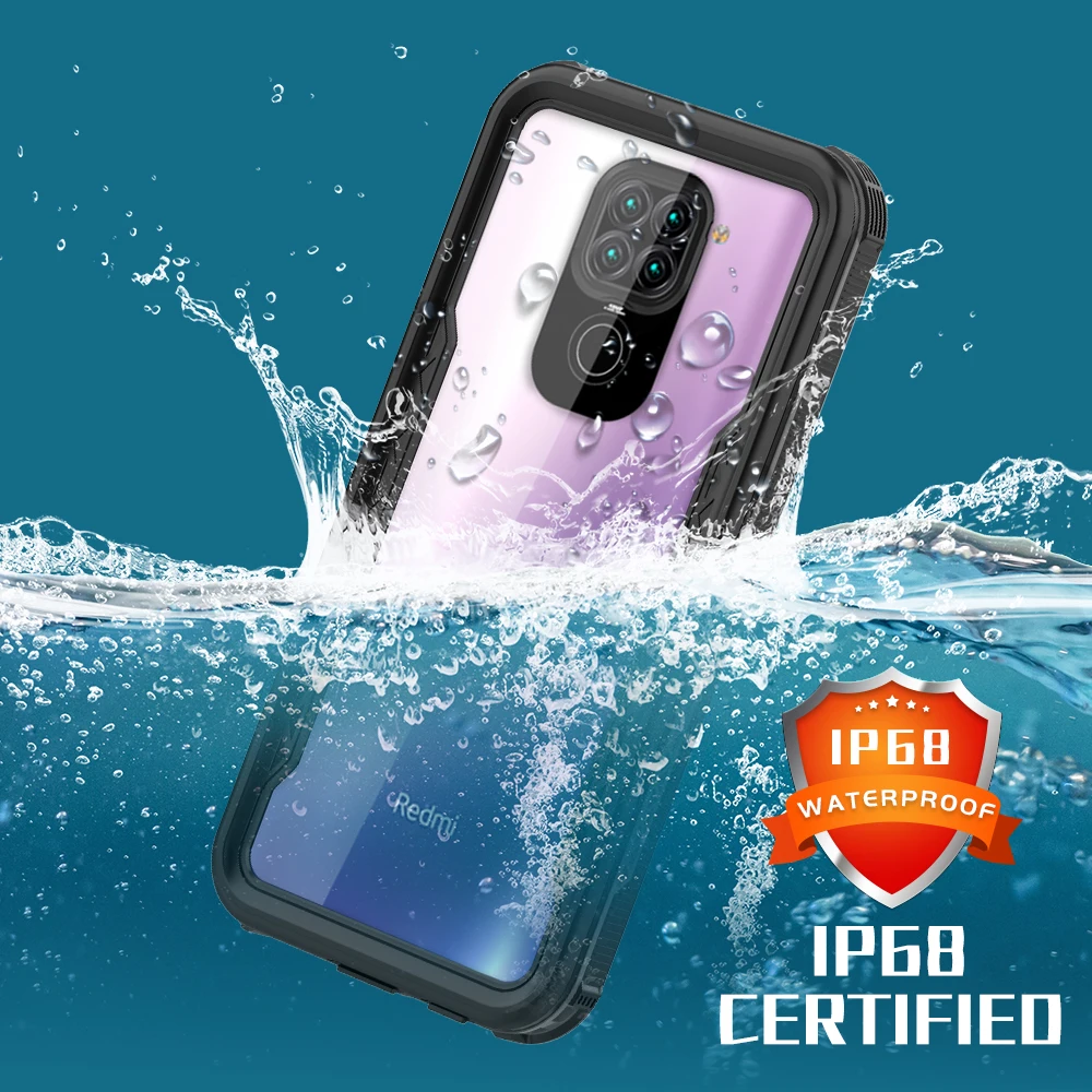 

Водонепроницаемый чехол для xiaomi redmi note 9, противоударный пылезащитный чехол для дайвинга, чехол для redmi note 9, чехол с полной защитой 360