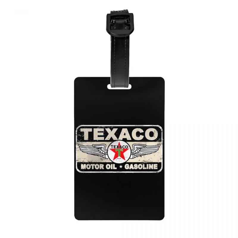 

Vintage Texaco Sign Luggage Tags for Suitcases Funny Baggage Tags Privacy Cover Name ID Card