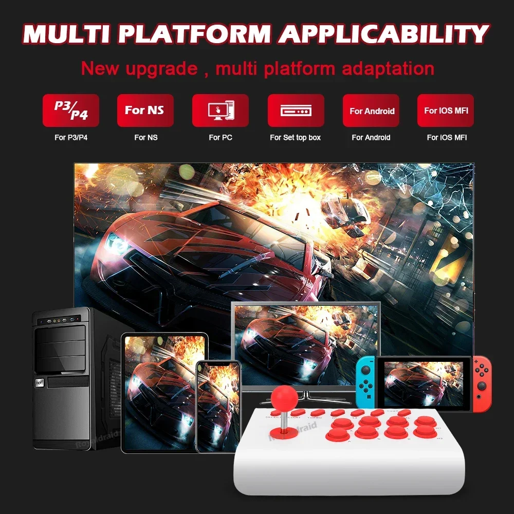 Y02 Battle Gaming Joystick С Растягивающимся Кронштейном 3-режимная Функция макроса/TURBO Для