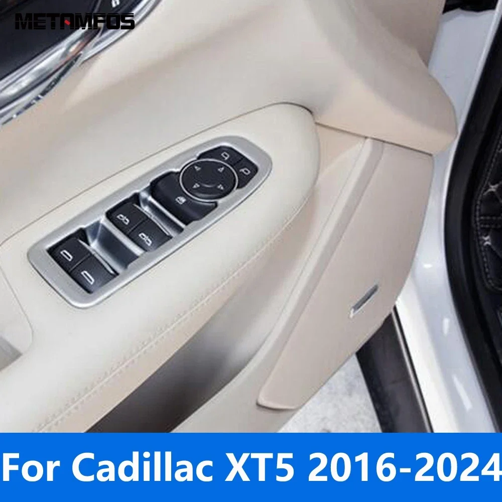 Для Cadillac XT5 2016-2022 2023 2024 матовая крышка переключателя подъема окна отделка внутри