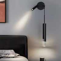 led night wall lights for bedroom modern home decor reading nordic wall light black bedroom applique murale reading light