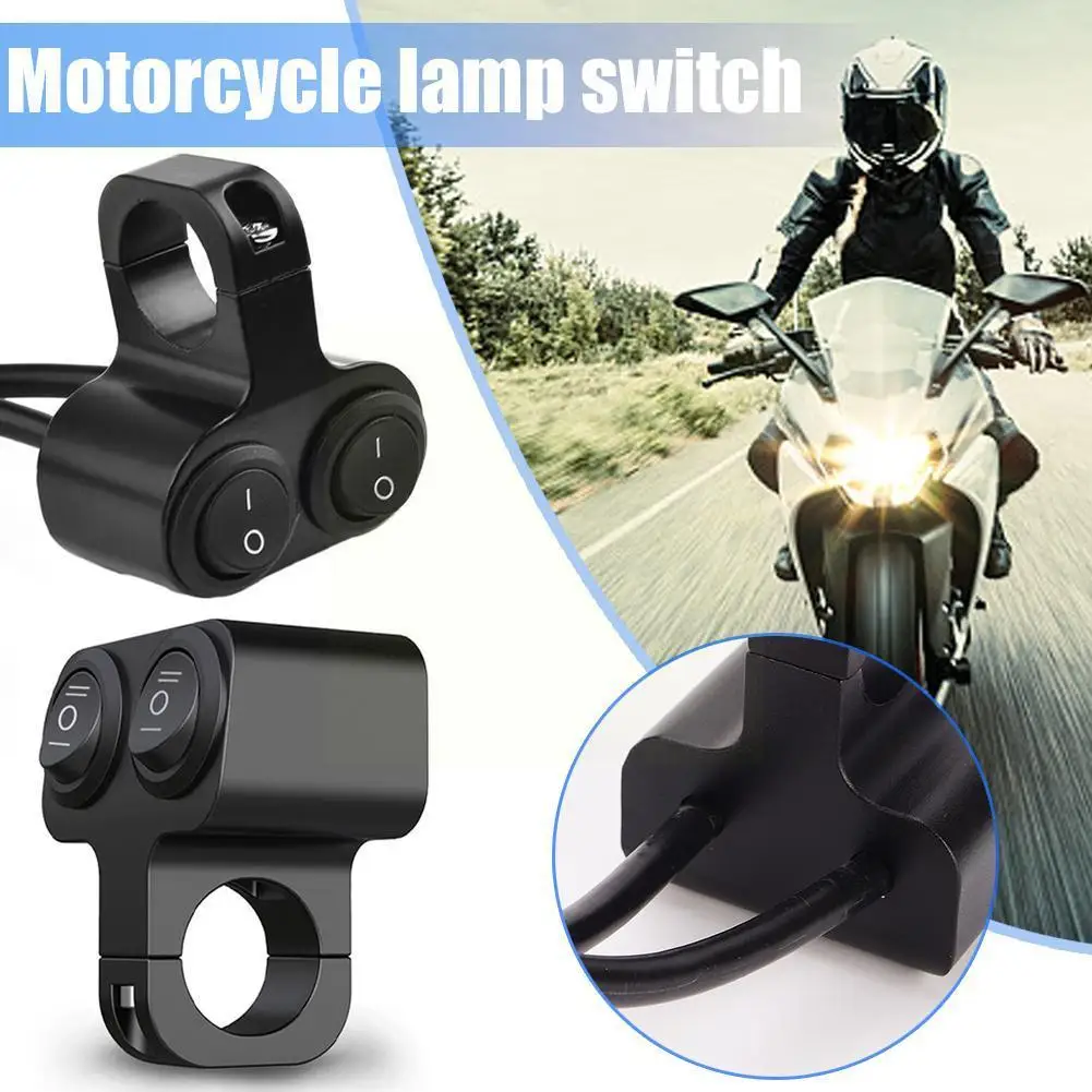 

1 Pc Light Switch 22mm Aluminum Alloy 12v Motorcycle Control Switch Headlight Flasher Dual Handlebar Control Speaker Button C8k0