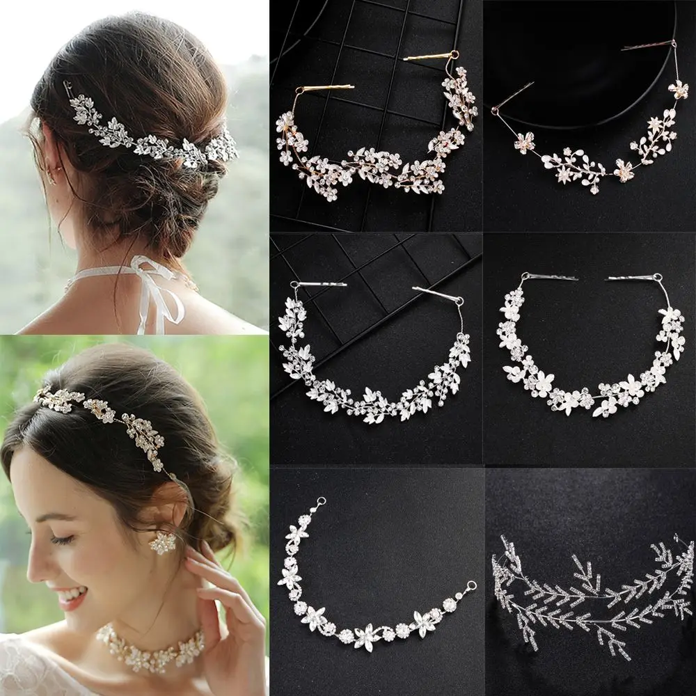 

Tiara Headwear Women Headpiece Bridal Headband Hair Jewelry Bridal Flower Hairband Rhinestone Flower Headband