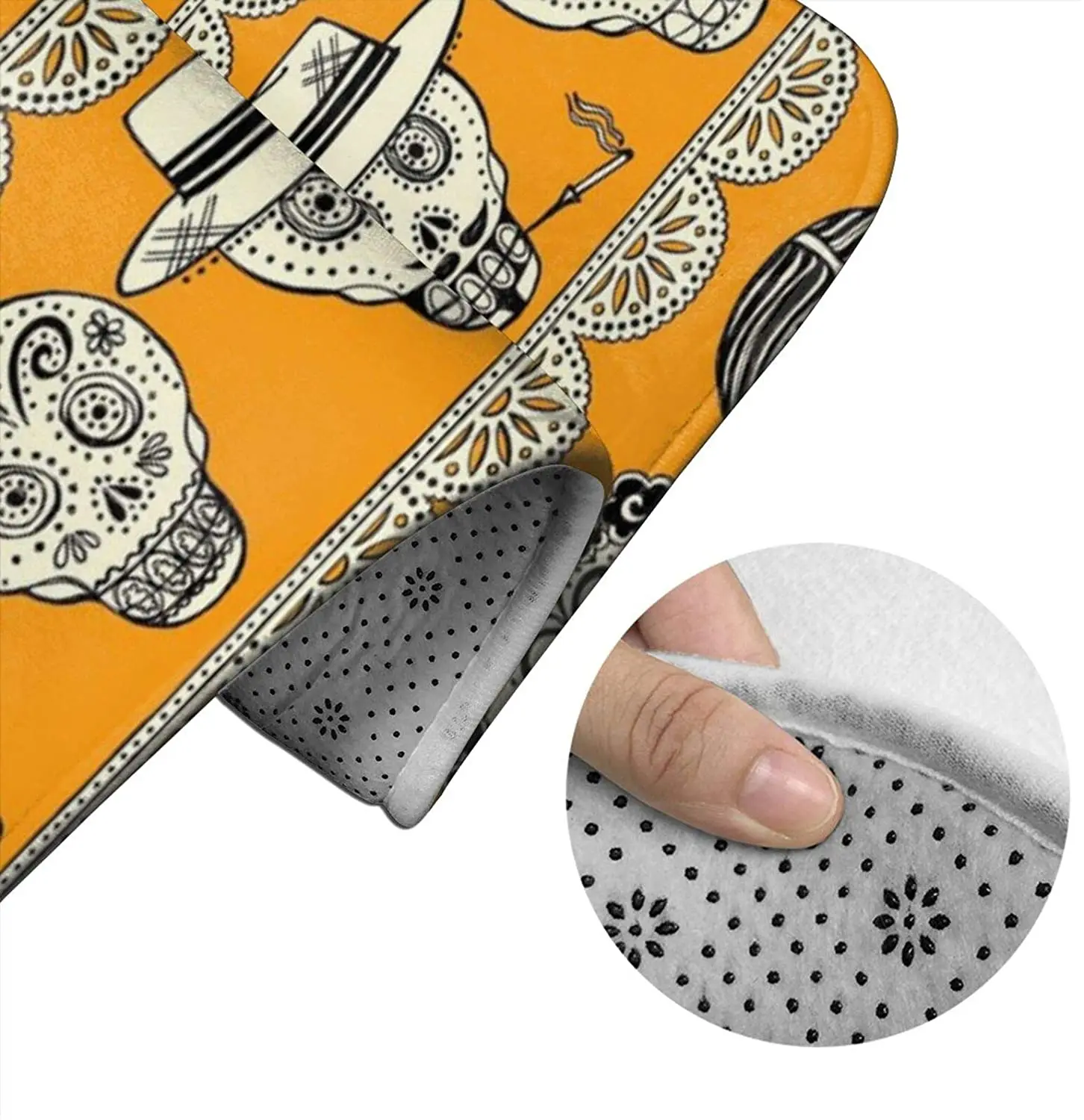 

La Galeria De Los Muertos Bathroom Mat Sets 3 Piece Set Rugs Memory Foam Mat Set Toilet Seat Cover Bath mat Lid Cover