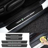 car door sill anti stomping protection carbon fiber welcome pedal for nissans mazda auto interior accessoires