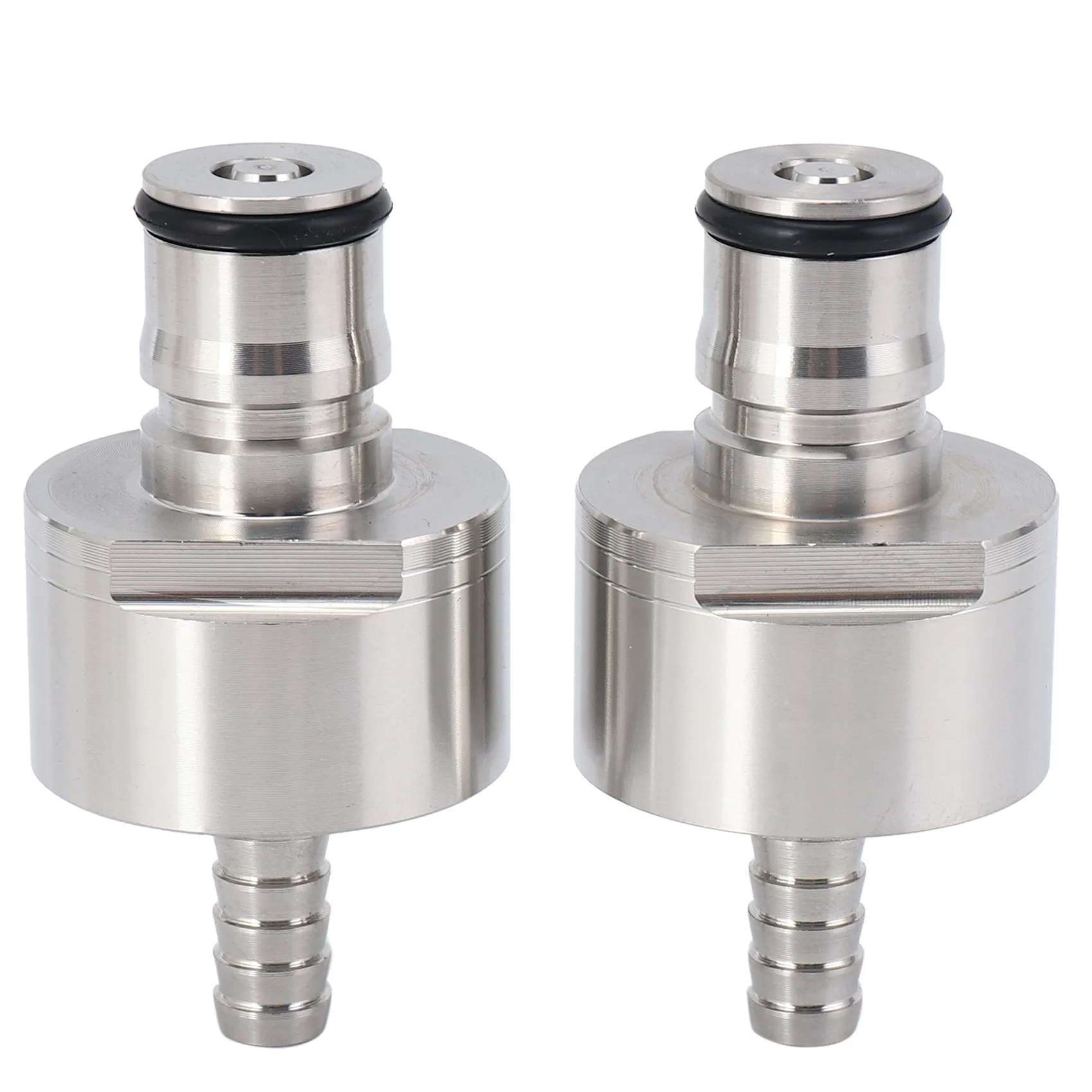 

2Pcs/Lot 304 Stainless Steel Carbonation Cap 5/16 Inch Barb Ball Lock Type Fit Soft Drink PET Bottles Homebrew Kegging