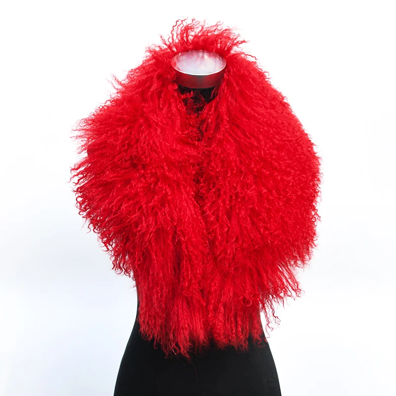 Длинные волосы модная одежда украшение воротника теплые монгольские воротники