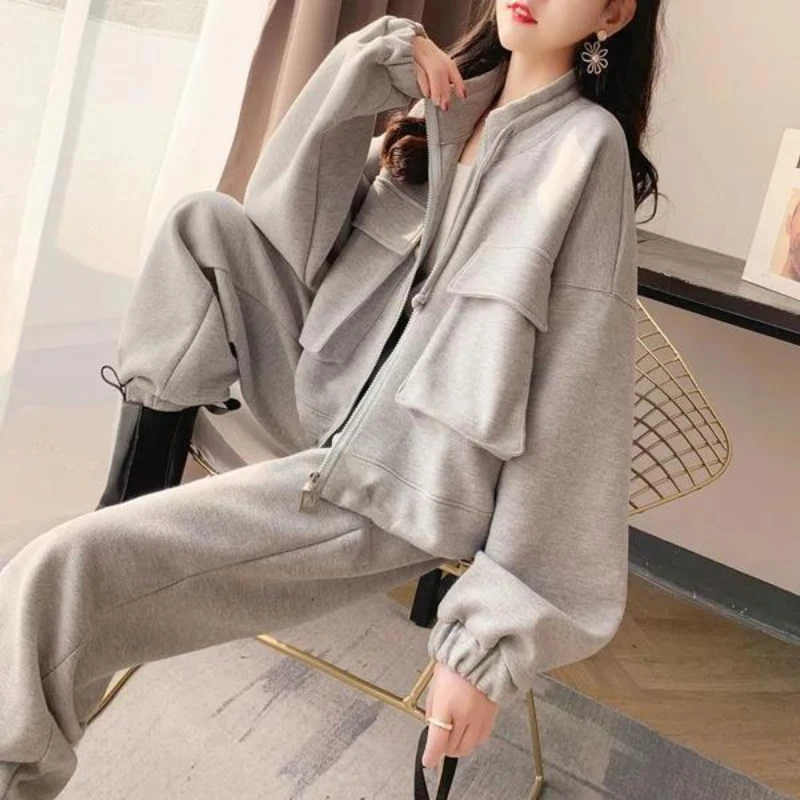 

Spring Woman Tracksuit Sportswear Sweatshirt Suit Female Two Pieces Set Sports Clothing Two-piece Sportswear Outifits Suits G88