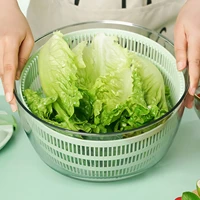 salad spinner with lid vegetable washer dryer drainer strainer with bowl easy draining and compact storage