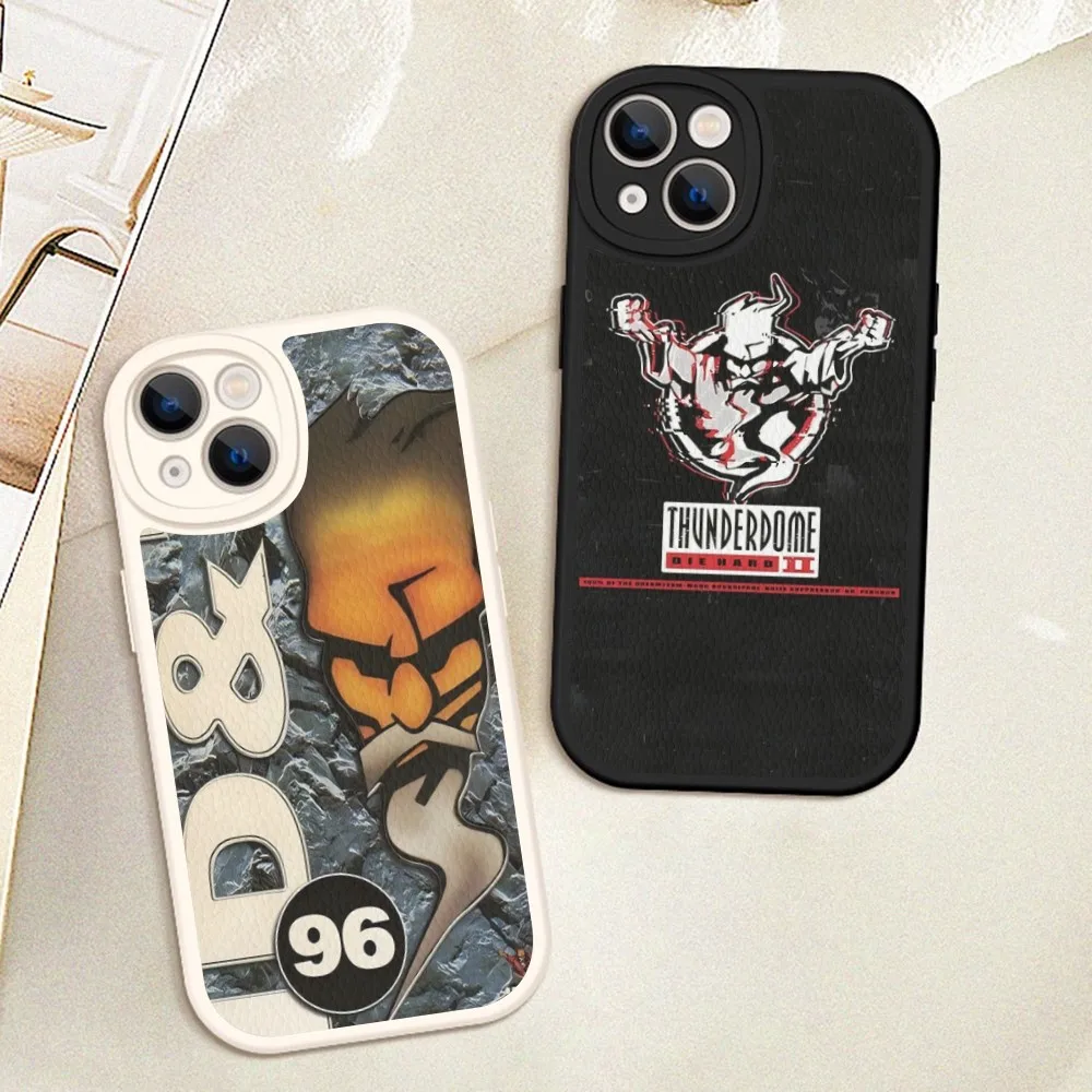 T-Thunderdome Phone Case Hard Leather For iPhone 16 15 14 13 12 Mini 11 Pro Max Xs X Xr 7 8 Plus Fundas