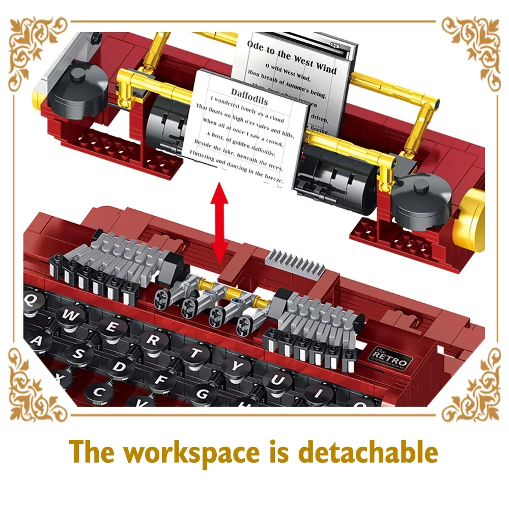 636 шт. набор строительных блоков для машинки в стиле ретро