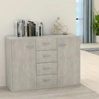 sideboards and buffets cabinet with storage modern home decor concrete gray 34 6x11 8x25 6 chipboard