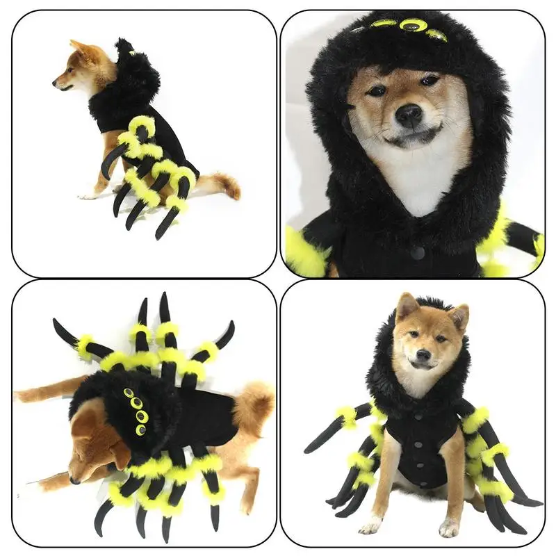 

Halloween Pet Dog Cat Spider Clothes Dog Halloween Costumes Puppy Cosplay Costume For Dogs Cats Party Cosplay Breathable Outfit