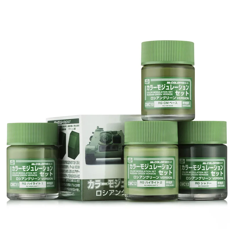

Mr Hobby CS584 Modulation Set Russian Green Version Color Paint Coating DIY Handcraft Car Military Tank Track Building Tool