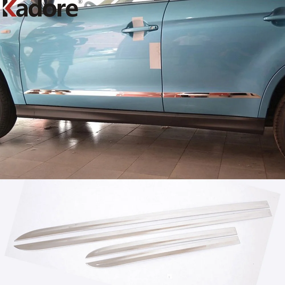 

For Mitsubishi ASX RVR Outlander Sport 2013 2014 2015 2016 Stainless Steel Side Door Body Molding Line Cover Trim Accessories