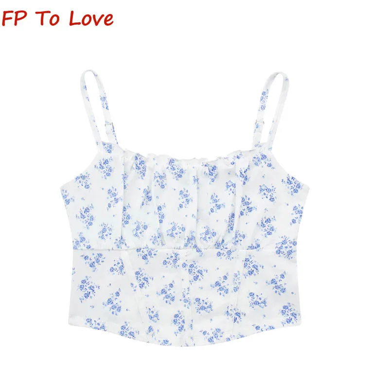 

Y2K Lace Fishbone Camisole 2023 Summer Sexy Spice Style Tank Top Women ins Slim Pleated Short Waist Gathering Tops