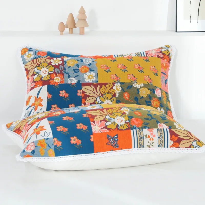 

2pcs Floral Cartoon Cats Dog Pillow Towel Pure Cotton 52x76 for Children Adult Non-slip Yarn-dyed Jacquard Free Shipping