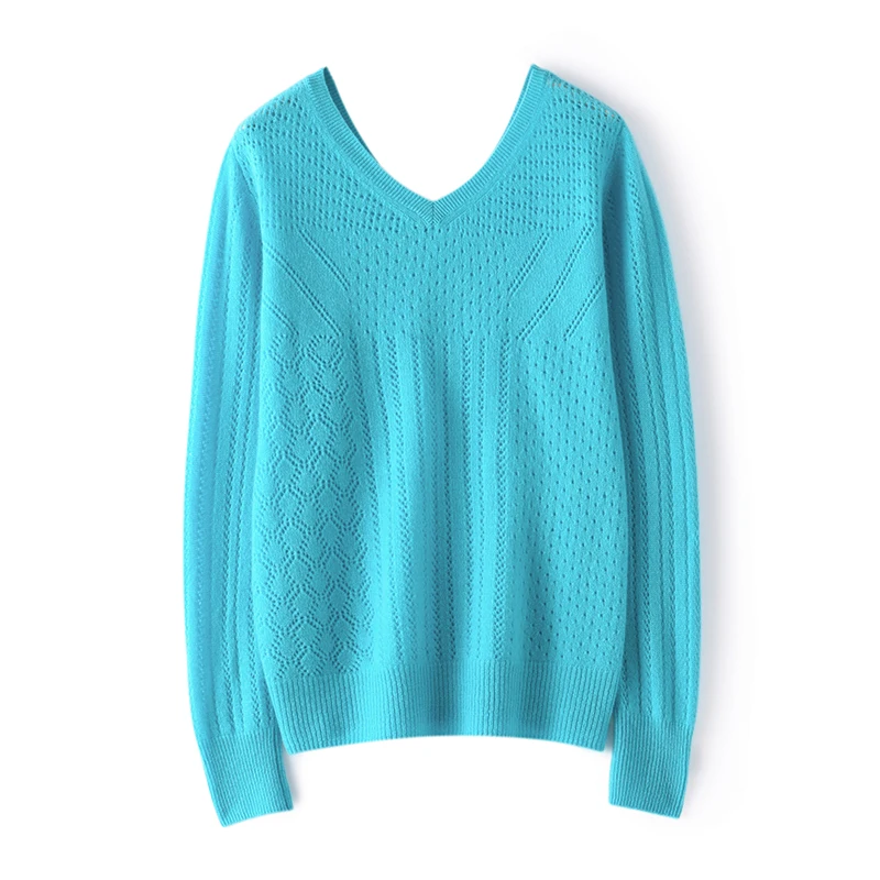 

23 женские кашемировые свитера с V-образным вырезом, 100% кашемировый вязаный свитер с длинным рукавом, осенние модные свитера в новом стиле