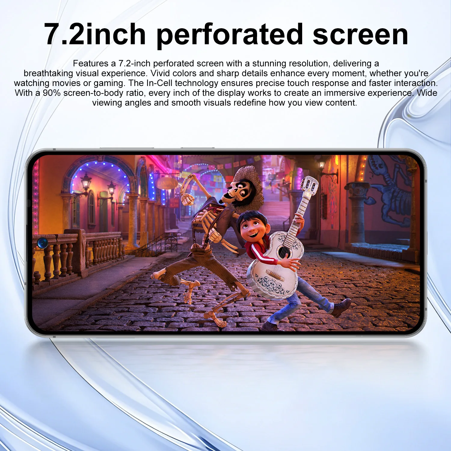 Смартфон IVMI Global Vision 17Pro Max с поддержкой 4G, двумя SIM-картами, разблокировкой по лицу, 7.2-дюймовым экраном, Android 12, 4 ГБ ОЗУ, 32 ГБ ПЗУ, 8+16 МП камерами. (art.: 3920dc4c6ea54) - 3920dc4c6ea54
