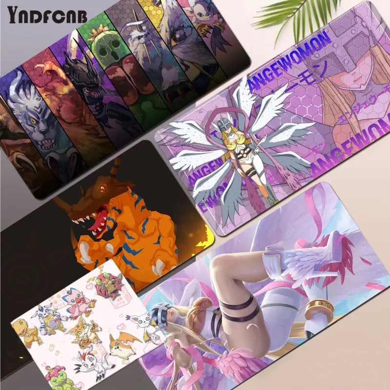 

Большой игровой коврик для мыши YNDFCNB Anime Digimon L XL XXL, игровой коврик для мыши, размер для Cs Go LOL, игровой ПК, ноутбука