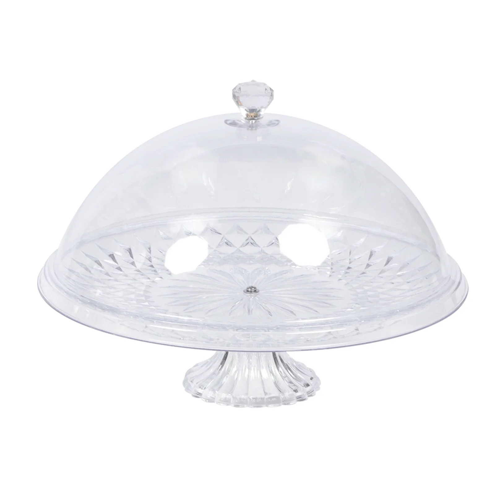 

Cake Dome Stand Cover Display Acrylic Lid Server Plate Platter Pie Pastry Clear Box Desert Serving Macaron Dessert Footed