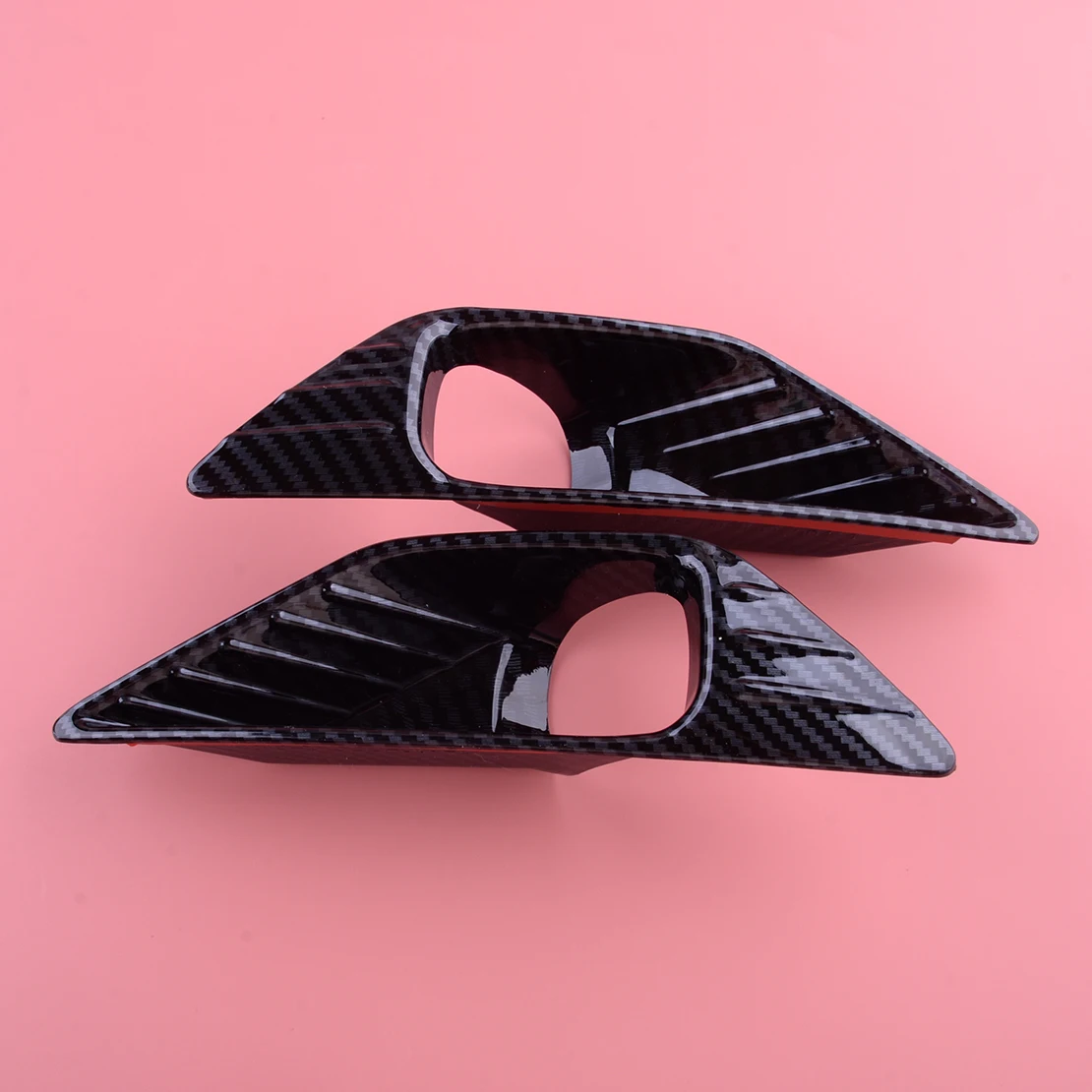 

1 Pair Left Right ABS Front Fog Light Lamp Trims Covers Carbon Fiber Style Fit for Mitsubishi Outlander 2022