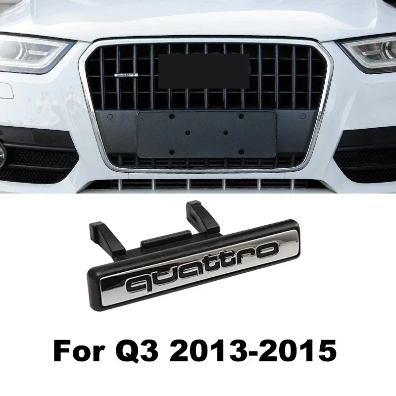 

Для Audi Quattro Стайлинг автомобиля, эмблема передней решетки, значок Q5 A5 A3 A6L A4L Q3 Q5L A8L A7, стандартный логотип с полным приводом, аксессуары
