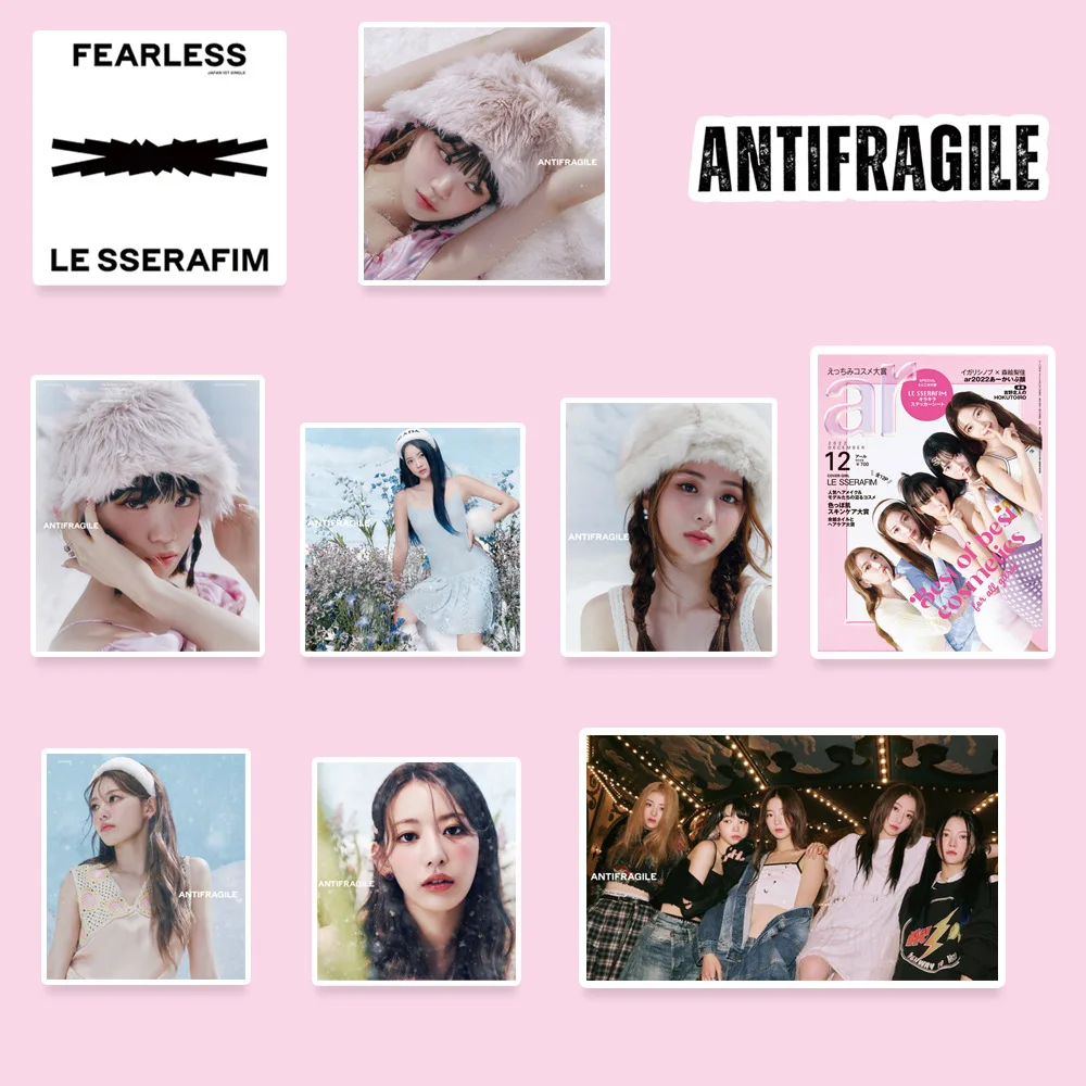 

KPOP LE SSERAFIM 102pcs чехол для телефона DIY наклейки гетероморфные HD декоративные картины наклейки Sakura Kuzuha ChaeWon Поклонники подарки