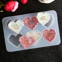 pixel love wedding chocolate molds heart shape silicone cookie candy baking cupcake decorations kitchen cake sugar jelly make