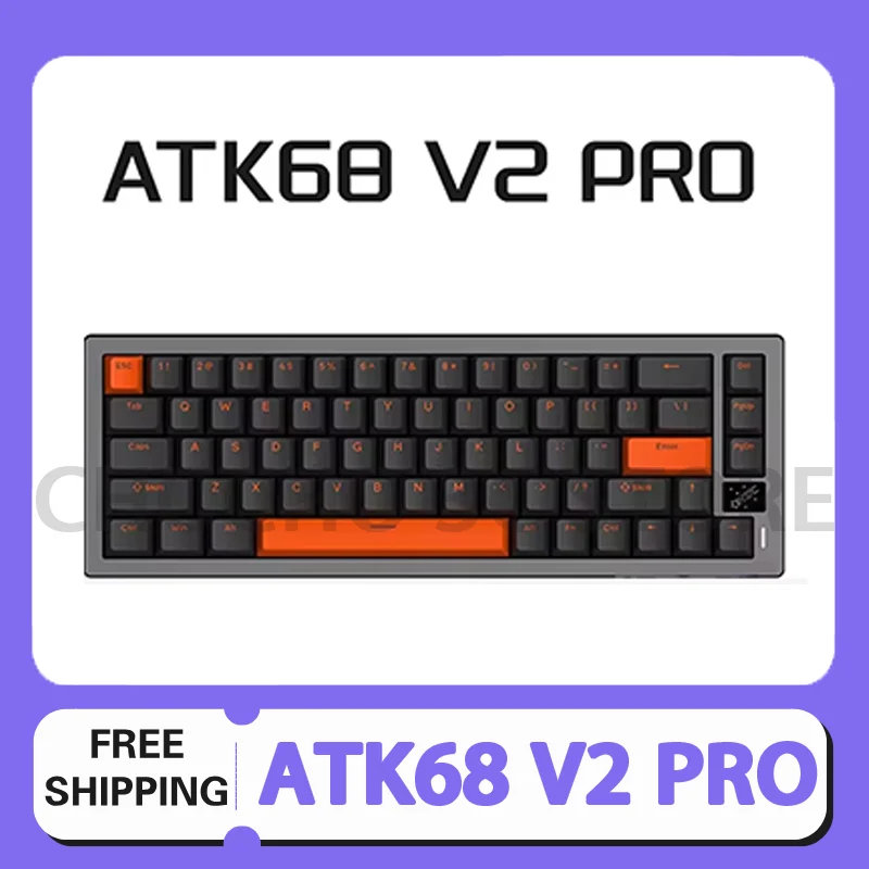 Механическая клавиатура Atk68 V2 Pro с магнитным переключателем Проводная Rgb горячей