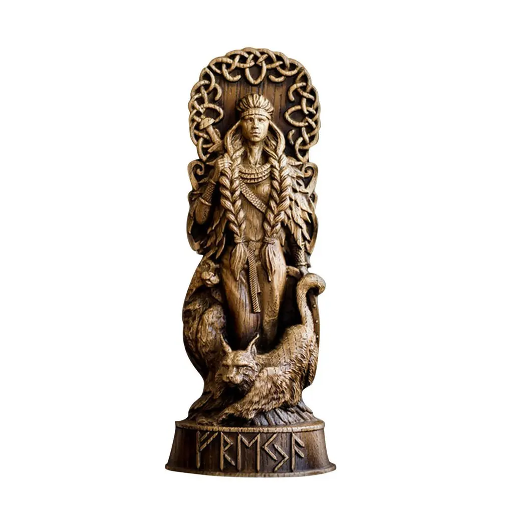 

Viking God Goddes Sculpture Scandinavian Pantheon Resin Ornaments Freyja Statue Freya Norse Gods Carving Altar Heathen Asatru