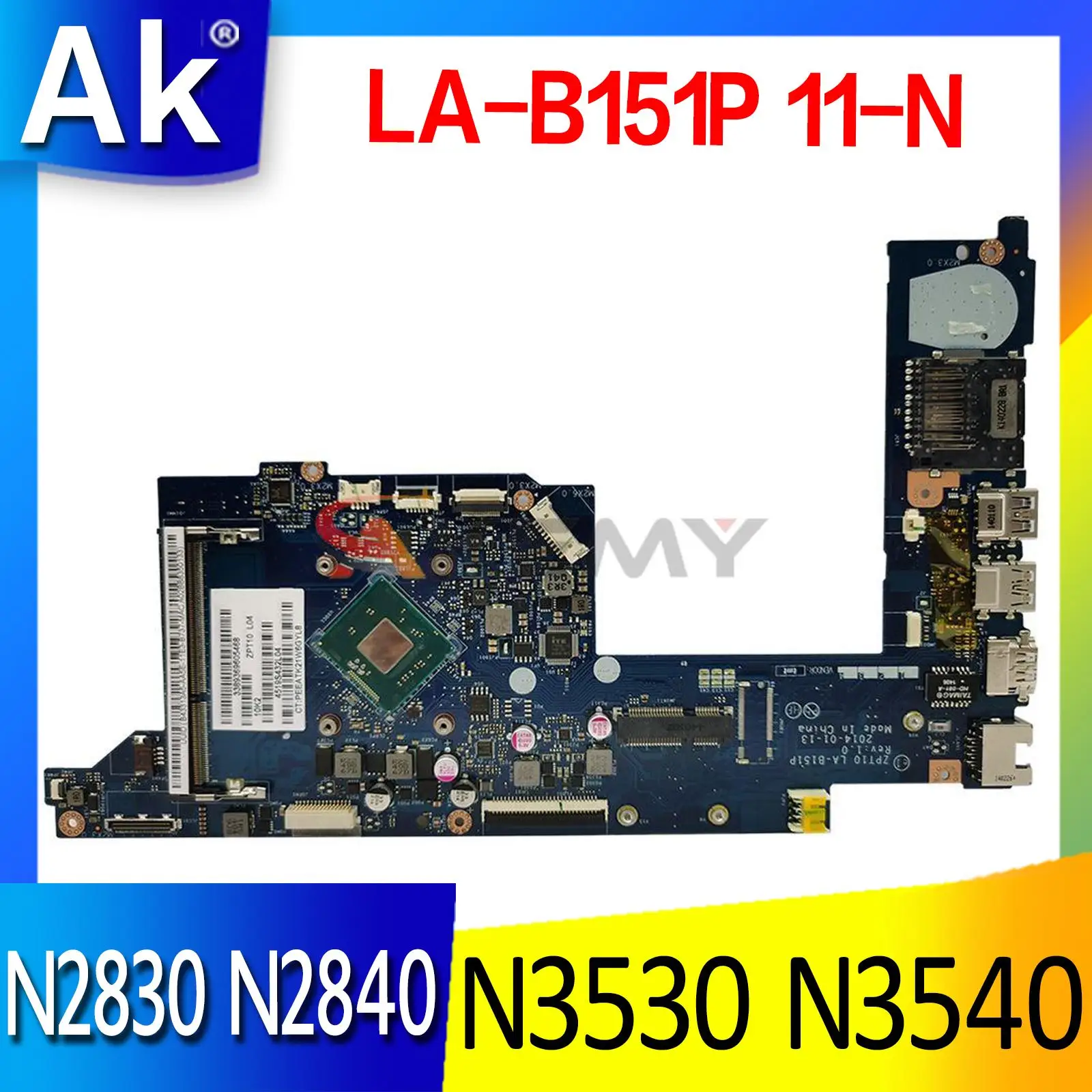 

Быстрая доставка, материнская плата ZPT10 LA-B151P для ноутбука HP 11-N X360, материнская плата N2830 N2840 N3530 N3540 CPU